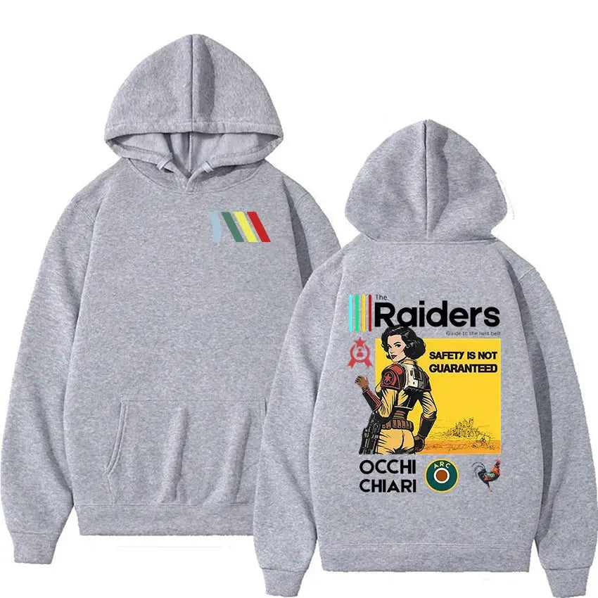 Sweat à capuche gris ARC Raiders - La sécurité n'est pas garantie