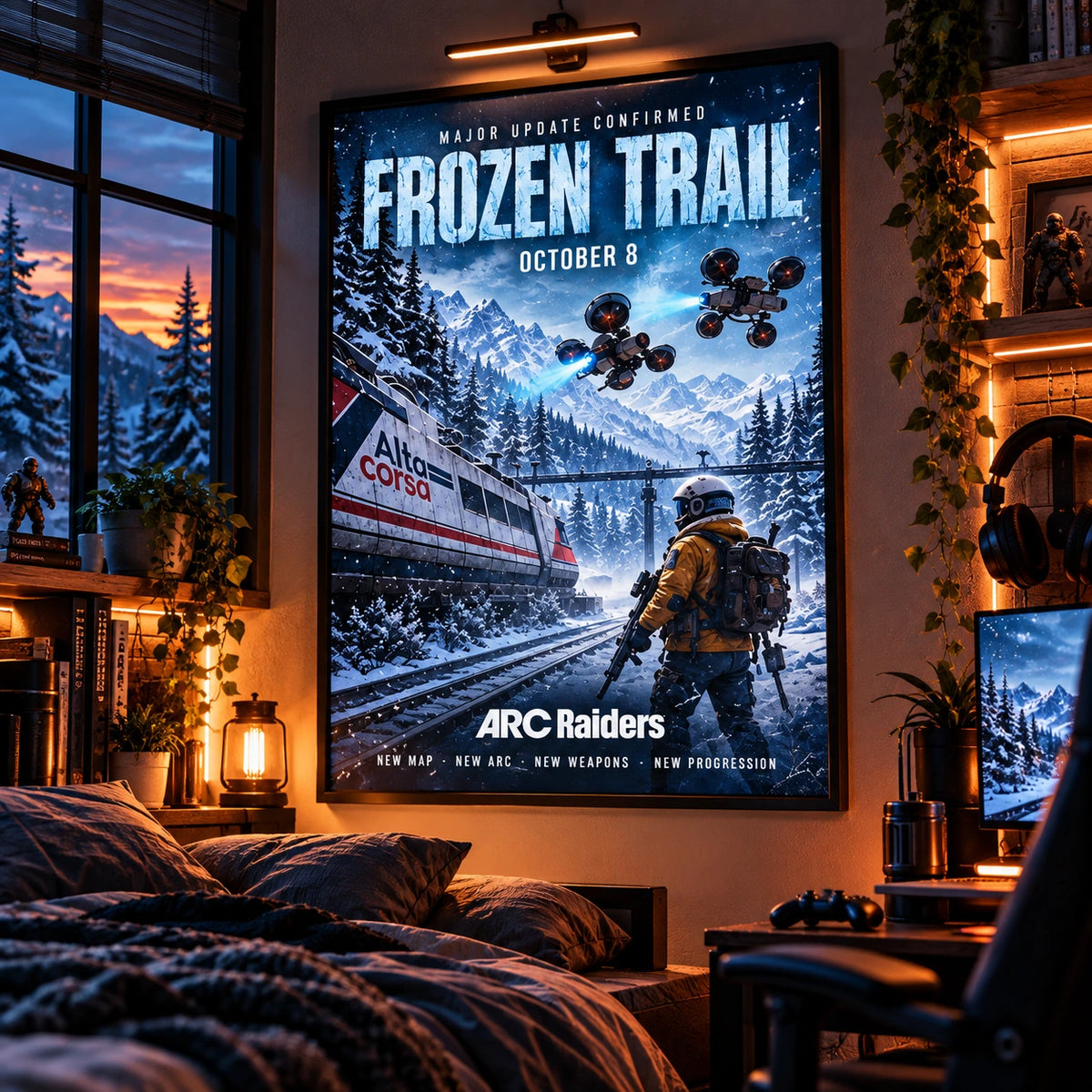 ARC Raiders Frozen Trail Poster – Alta Corsa Winter Expedition