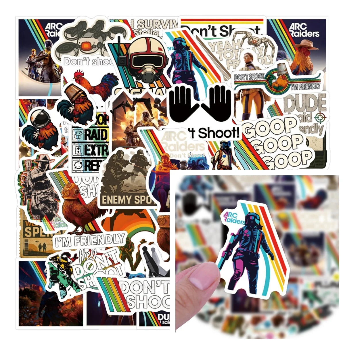 ARC Raiders Waterproof Stickers - 100 Pieces