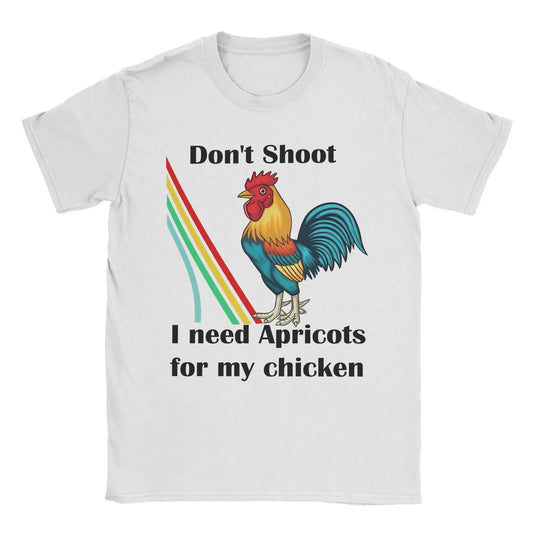 ARC Raiders White T-Shirt - Don't Shoot I need Apricots for my chicken